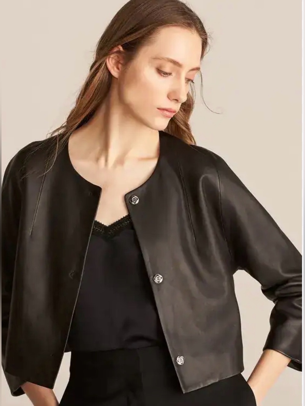Rebecca Taylor Glove Lamb Leather Jacket